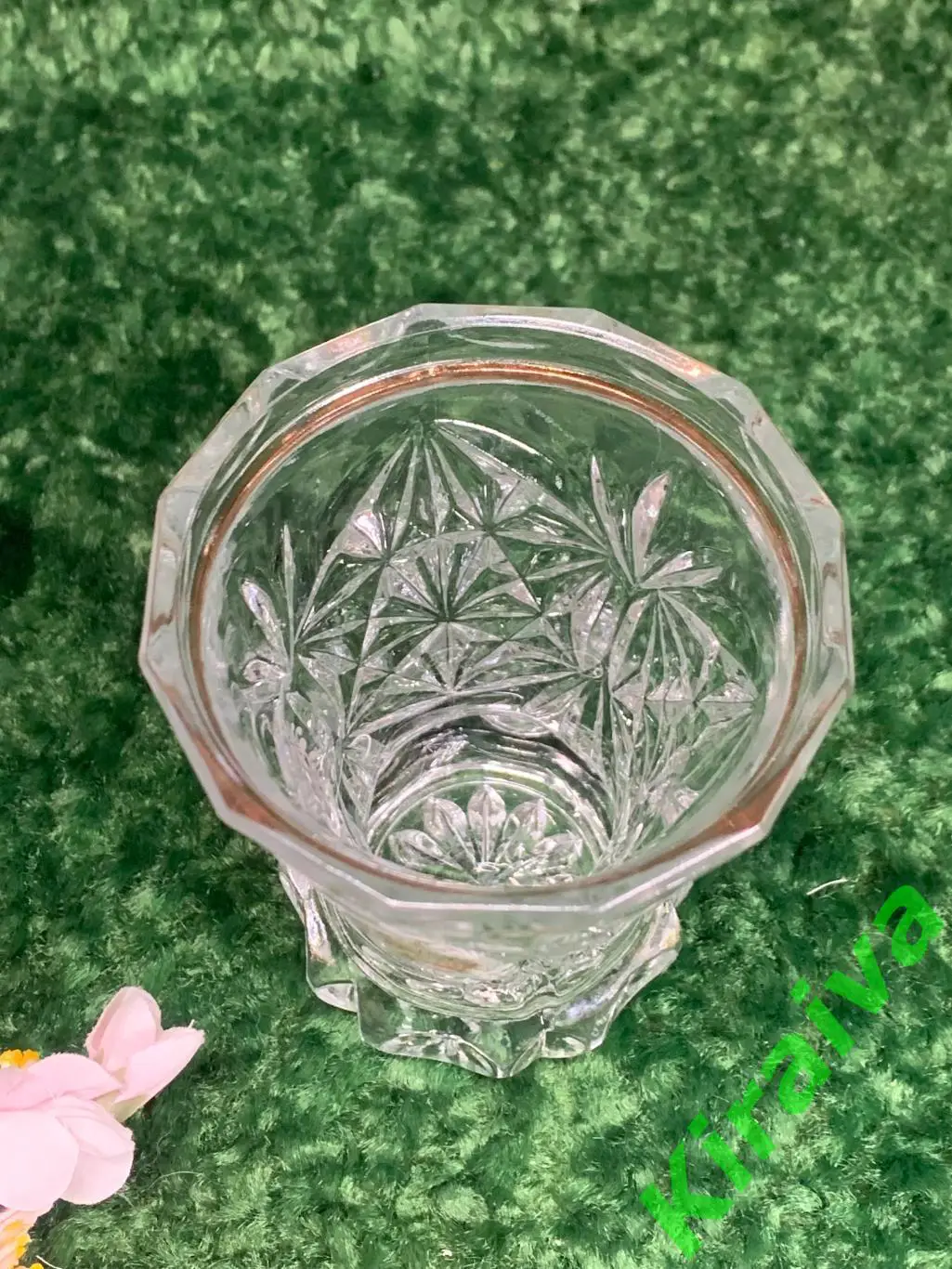 Ваза для цветов с позолотой, гербом Зальцбурга хрустальная /стекло Н1652Элеган 5