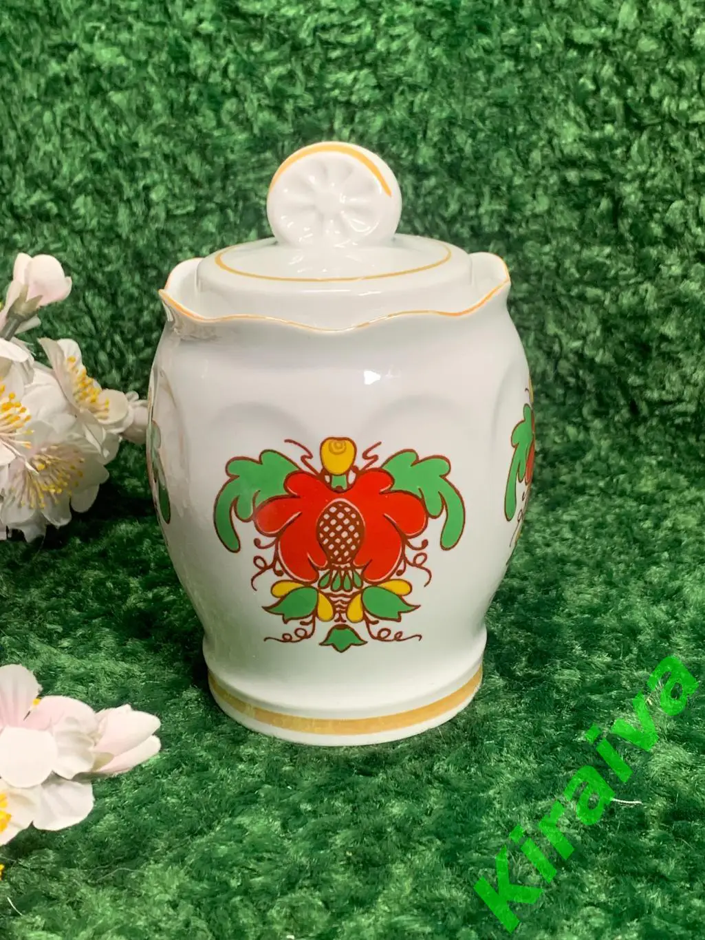 Винтажная емкость с крышкой для хранения чая, кофе, сахара, 1970-е, КиевН1653