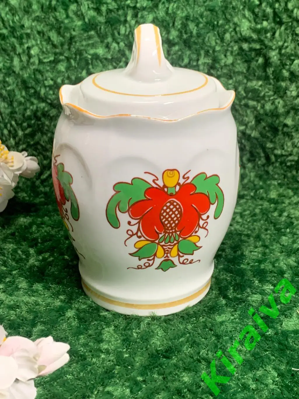 Винтажная емкость с крышкой для хранения чая, кофе, сахара, 1970-е, КиевН1653 1