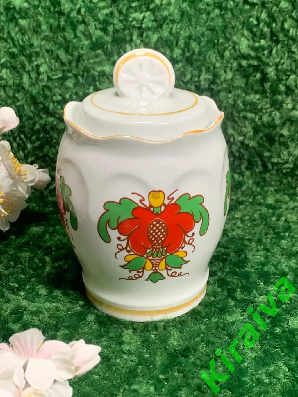 Винтажная емкость с крышкой для хранения чая, кофе, сахара, 1970-е, КиевН1653 2