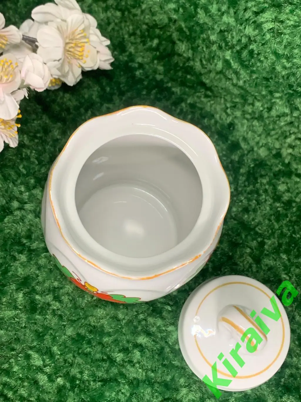 Винтажная емкость с крышкой для хранения чая, кофе, сахара, 1970-е, КиевН1653 3