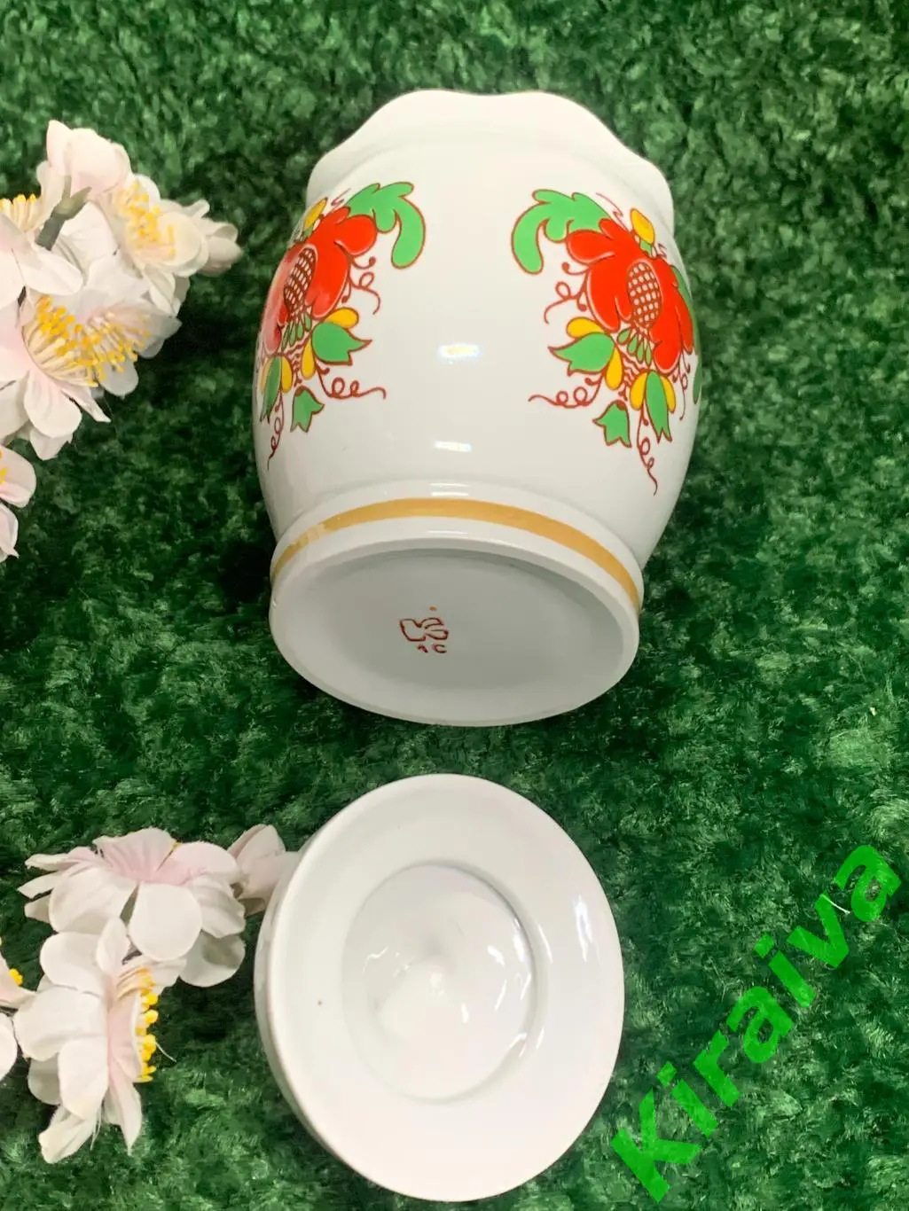 Винтажная емкость с крышкой для хранения чая, кофе, сахара, 1970-е, КиевН1653 4