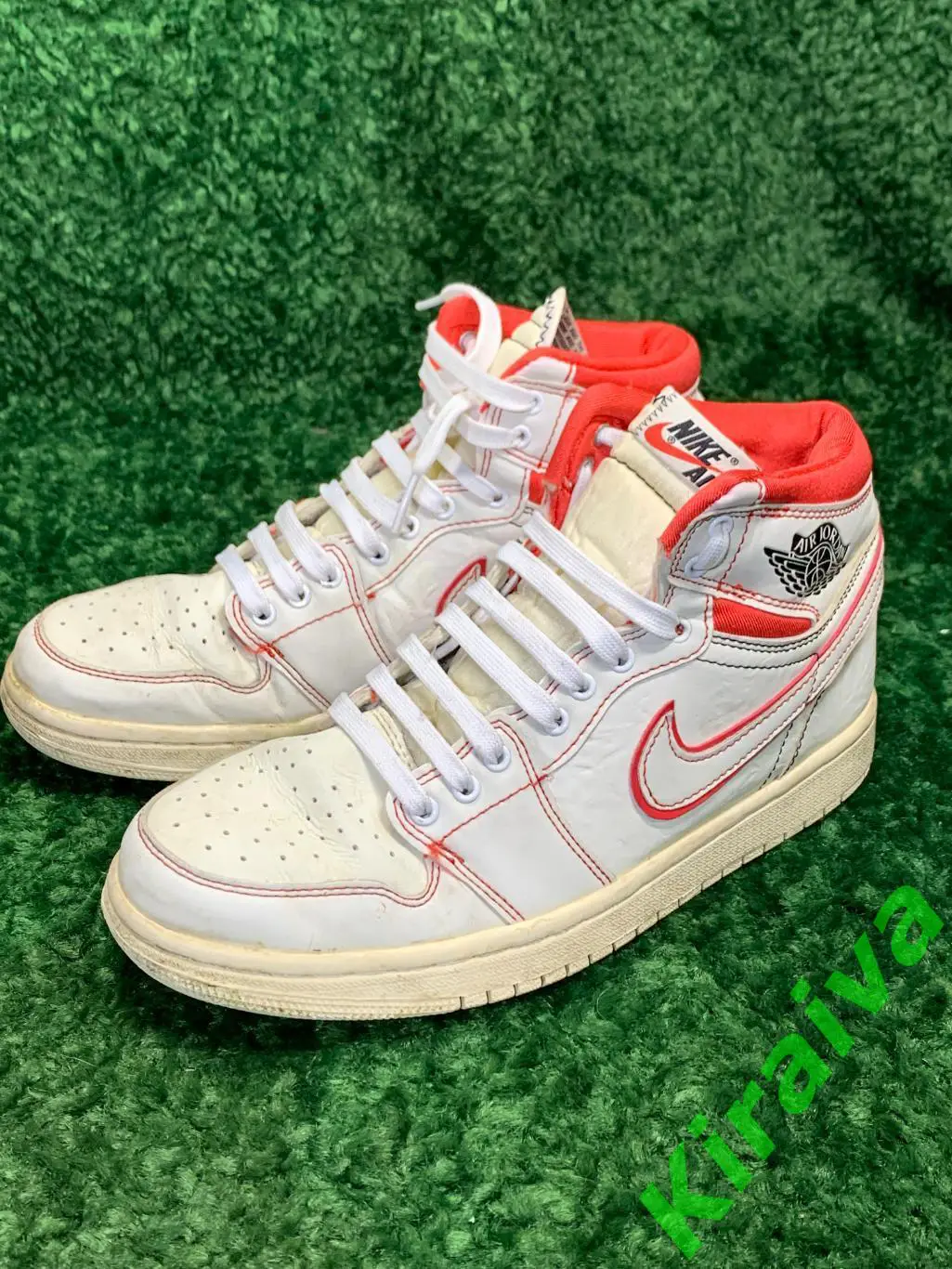 Кроссовки Nike Air Jordan 1 Retro High Phantom Gym Red р. 40 (25 см.) натуральна