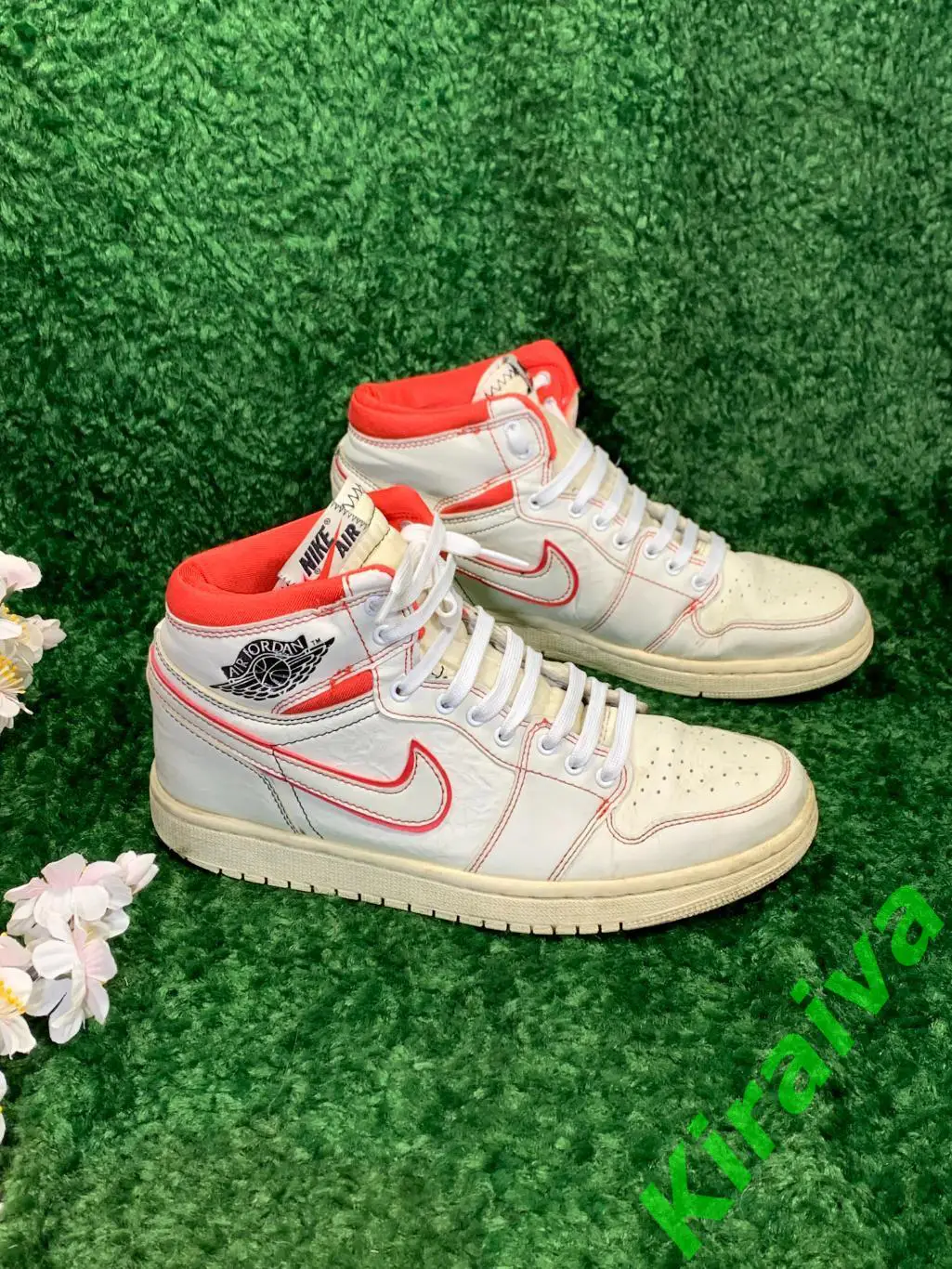 Кроссовки Nike Air Jordan 1 Retro High Phantom Gym Red р. 40 (25 см.) натуральна 1