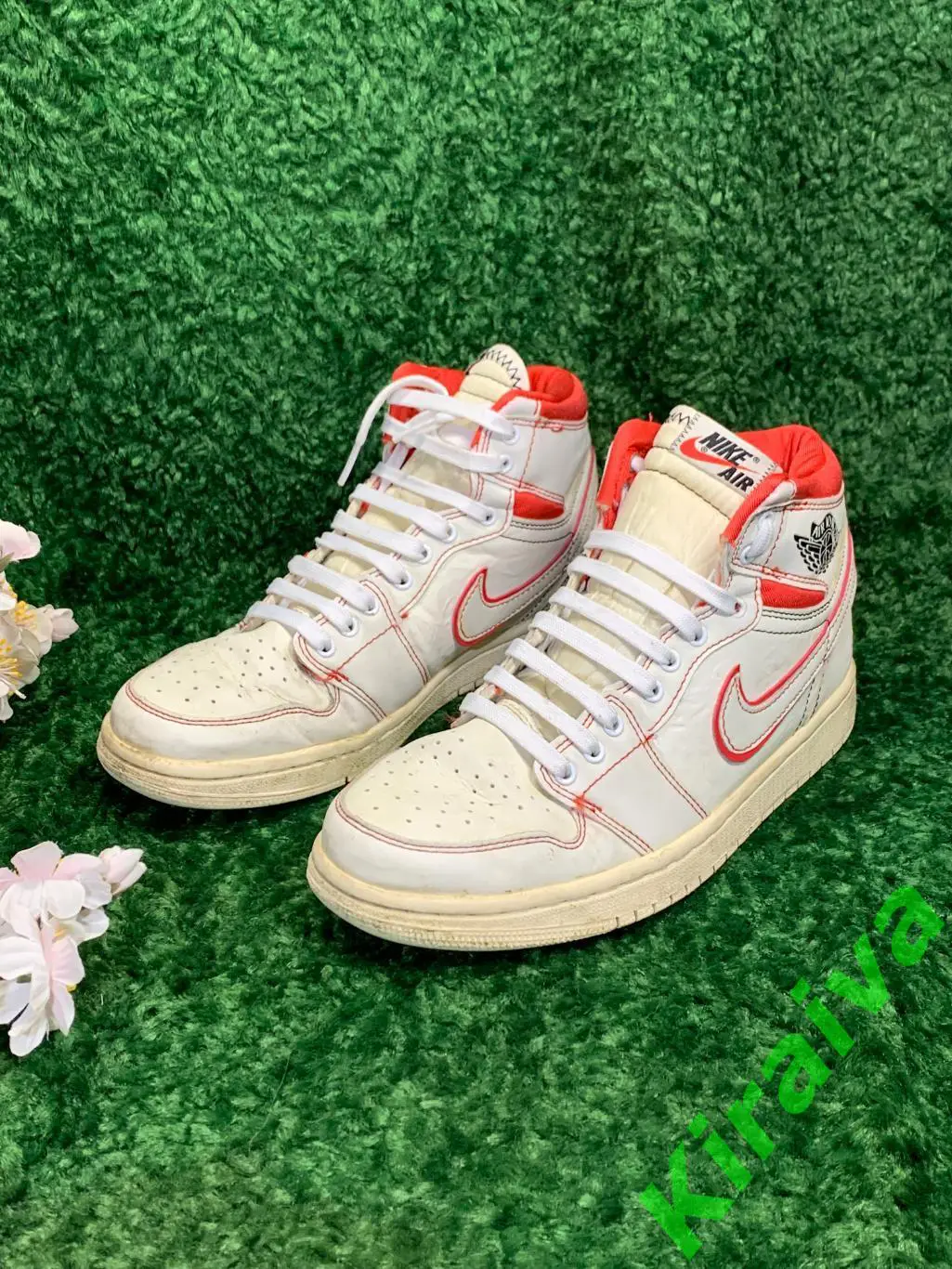 Кроссовки Nike Air Jordan 1 Retro High Phantom Gym Red р. 40 (25 см.) натуральна 2