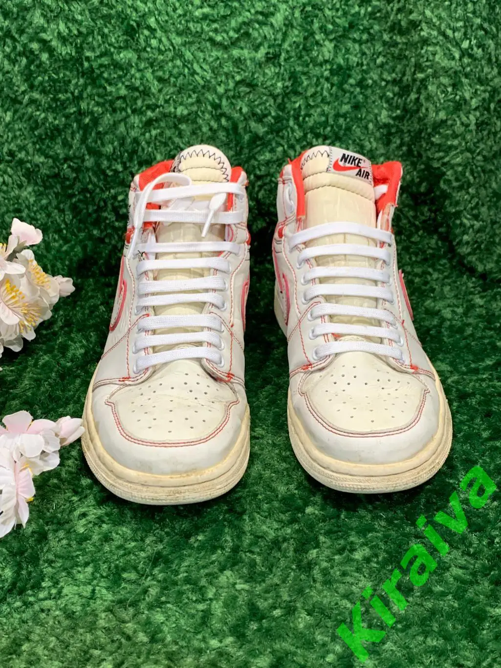 Кроссовки Nike Air Jordan 1 Retro High Phantom Gym Red р. 40 (25 см.) натуральна 3