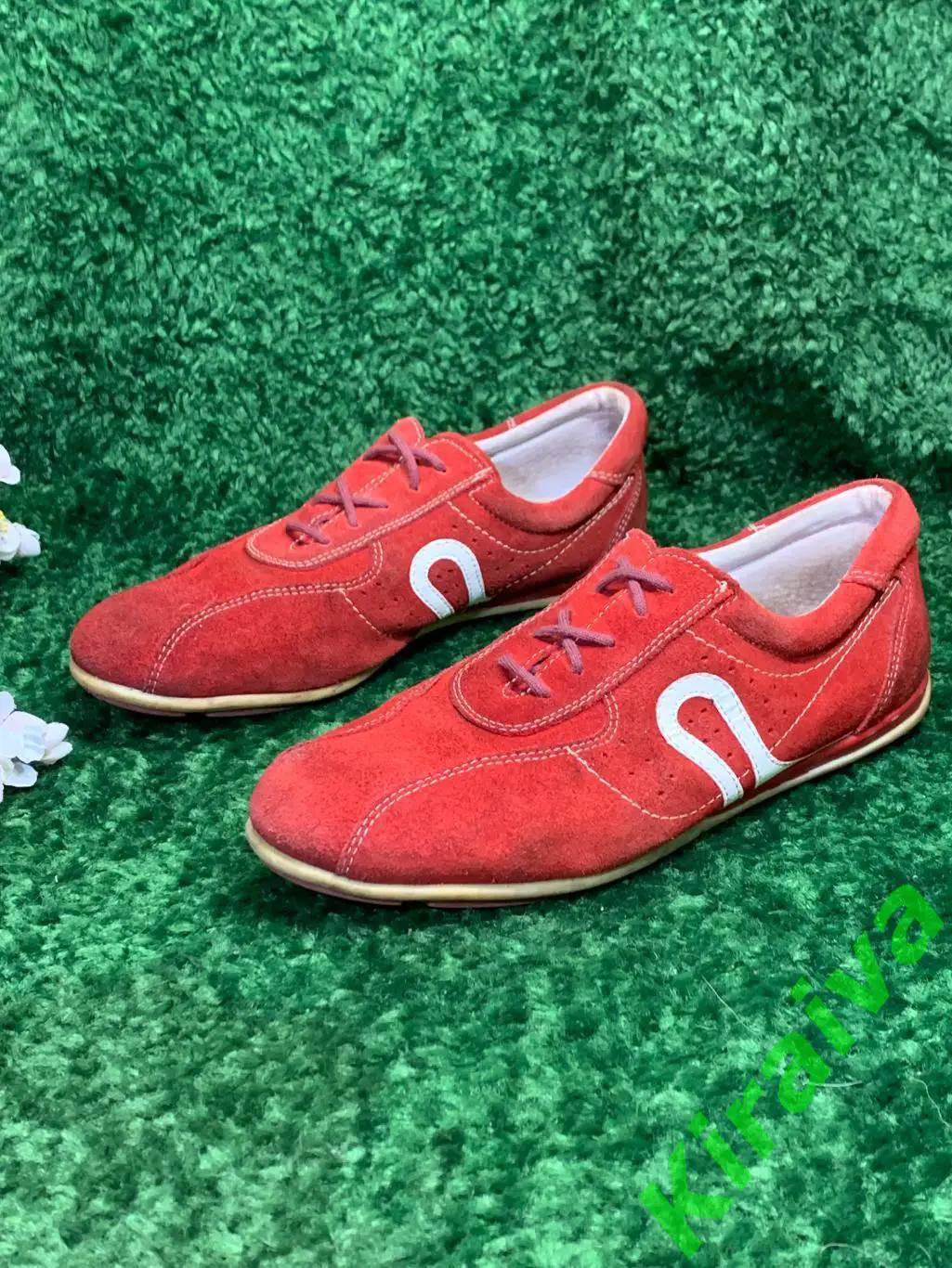 Красные кроссовки Inblu, натуральная замша кожаная подкладка р. 40 26,5 см Н1669 2