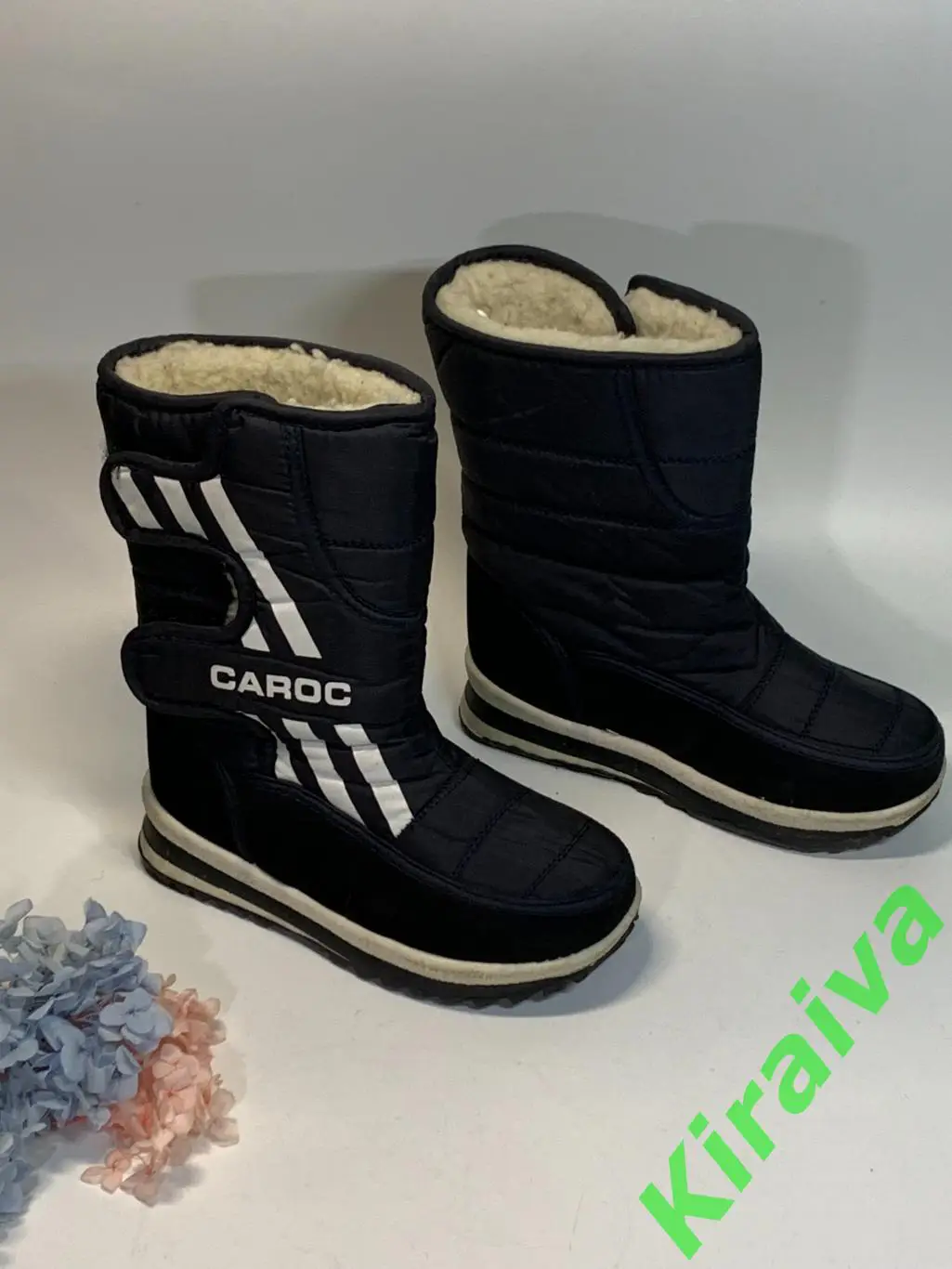 Сапоги дутики CAROC детские черные на липучках р. 31, 20 см Н1672Теплые и удоб 3