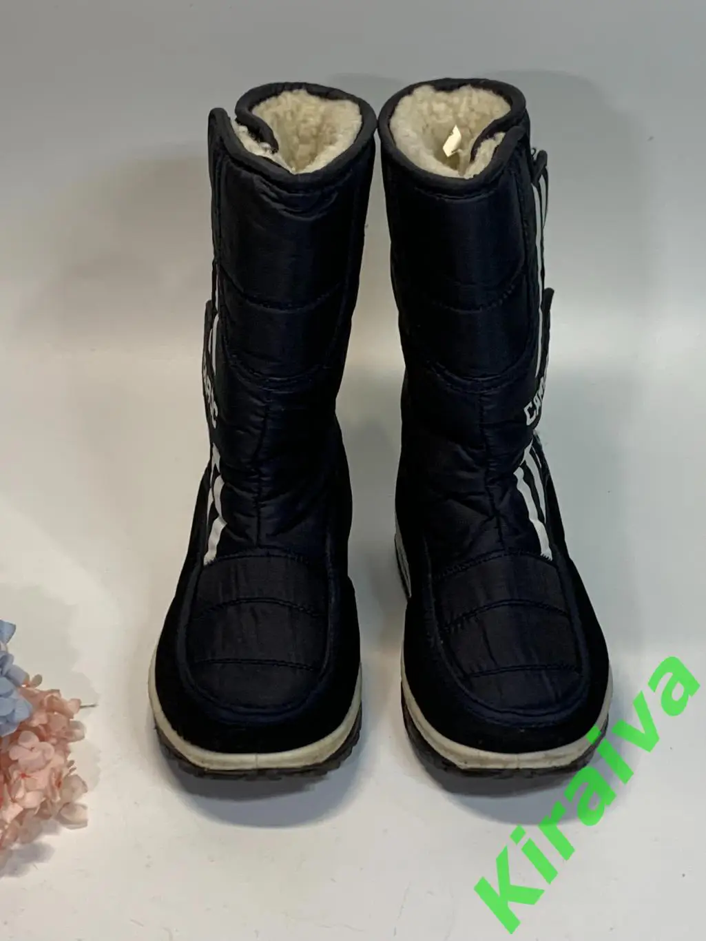 Сапоги дутики CAROC детские черные на липучках р. 31, 20 см Н1672Теплые и удоб 2