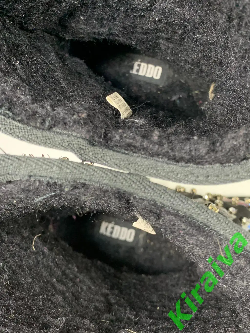 Угги Keddo со стразамии и принтом черные р. 38 (24.8 см), б/у в рок-стиле Н1675 7