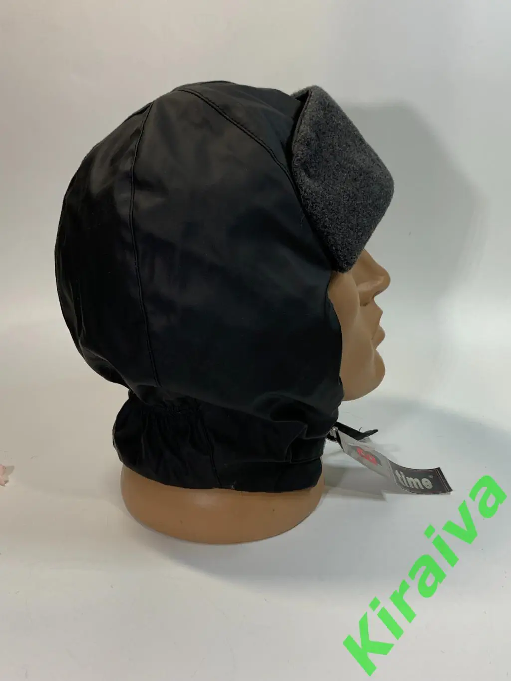 Шапка ушанка плащевка, флис, темно серая L/XL 55 - 60 см Н1680 защита шеи, ушей, 2