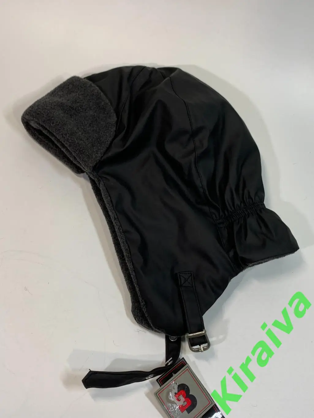 Шапка ушанка плащевка, флис, темно серая L/XL 55 - 60 см Н1680 защита шеи, ушей, 4