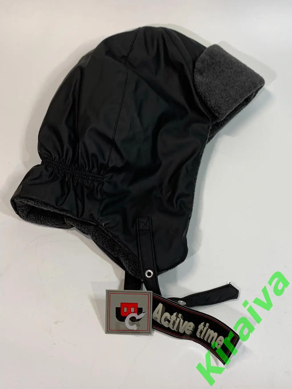 Шапка ушанка плащевка, флис, темно серая L/XL 55 - 60 см Н1680 защита шеи, ушей, 5