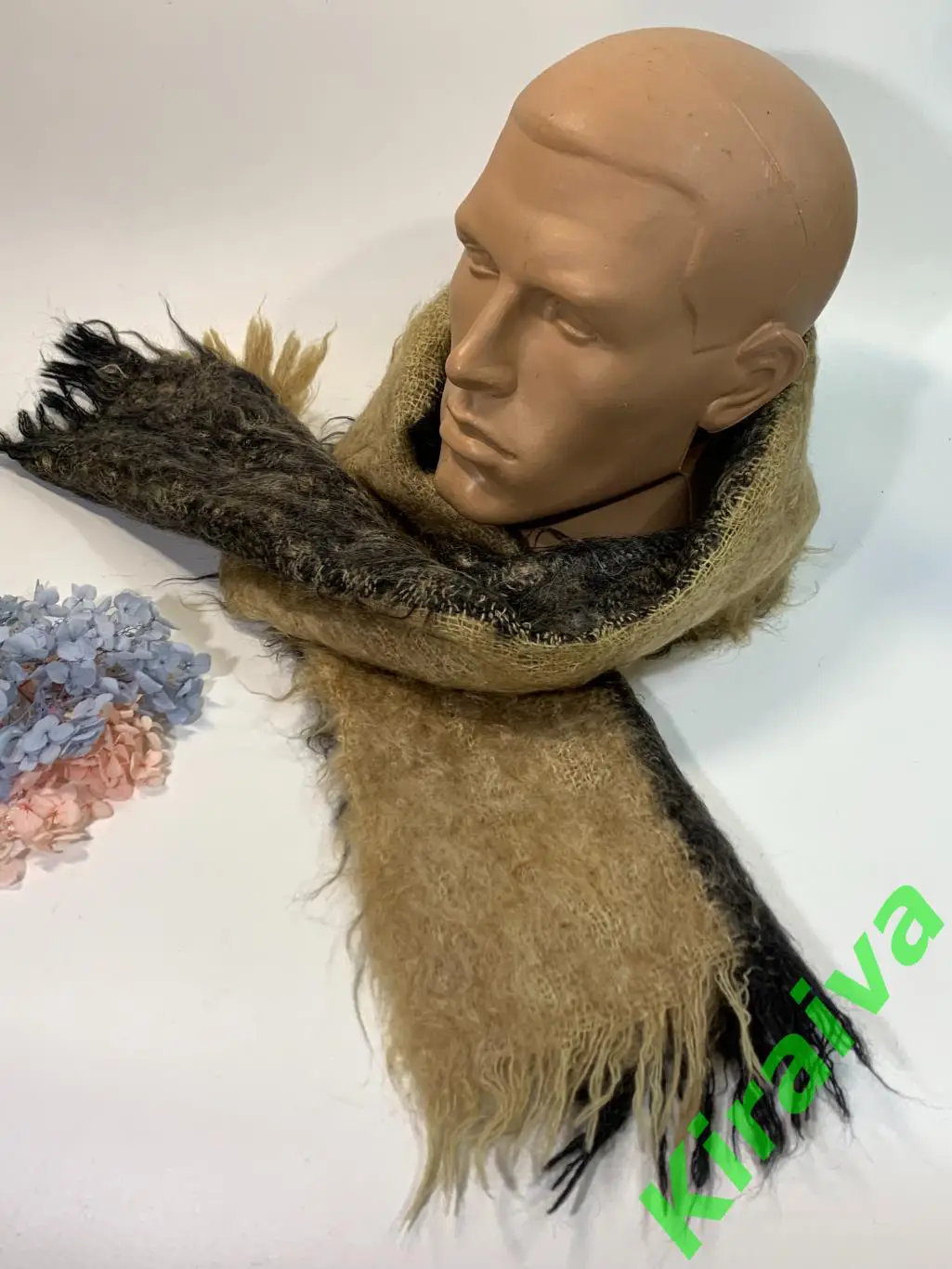 Мужской мохеровый шарф – теплый и стильный (28?127 см) Н1682Классический мужск 1