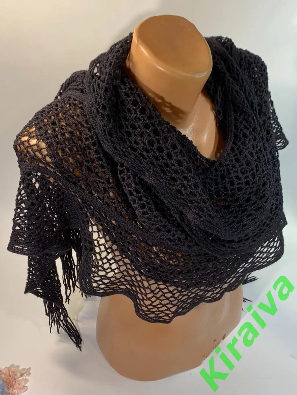 Женский ажурный теплый длинный шарф (55?120 см) Н1683Элегантный женский ажурны