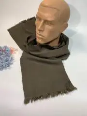 Шарф-кашне форменный с бахромой цвет хаки (20?125 см) Н1685Элегантный классиче
