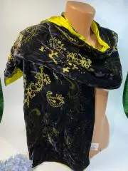 Женский бархатный шарф с узорами, двухсторонний бархат/шелк 34?155 Н1686