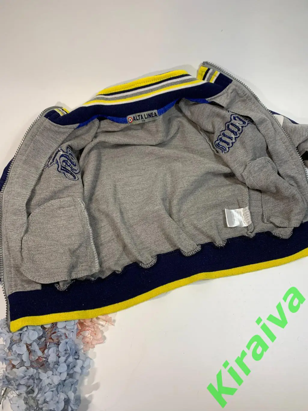 Кофта бомбер с принтом Alta Linea на мальчика 2-3 года (92-98 см) Н1688Полуобх 4