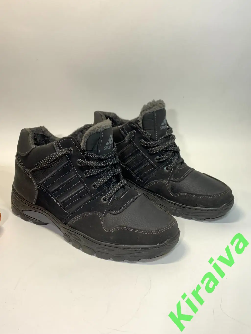 Ботинки мужские спортивного стиля Progress мех черные р 42 (26,5 см.) Н1693