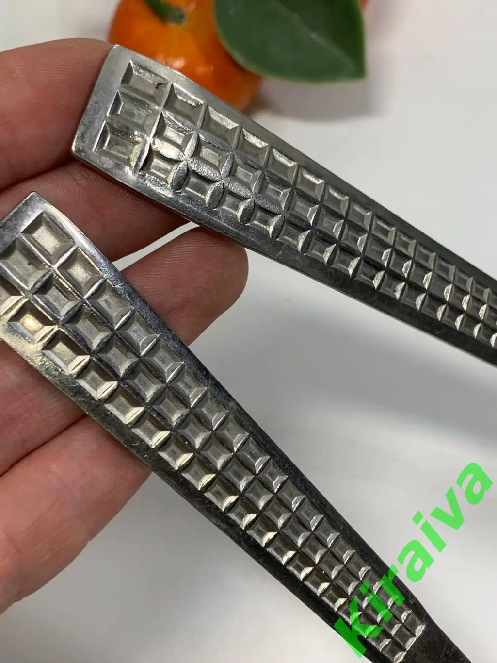 Набор столовых приборов из нержавеющей стали 2 шт. СССР вилка двурогая и ложка д 7