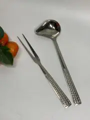 Набор столовых приборов из нержавеющей стали 2 шт. СССР вилка двурогая и ложка д