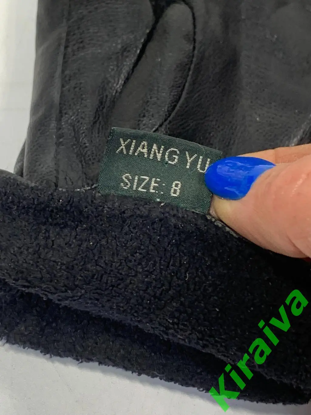 Женские кожаные перчатки Xiang Yu, размер M (8), утепленные черные Н1952 3