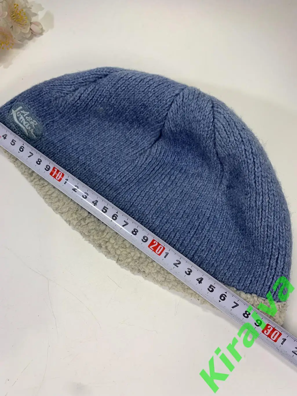 Шапка Adidas темно-синяя акрил мелкая вязка Н1953Стильная и теплая темно-синяя 7