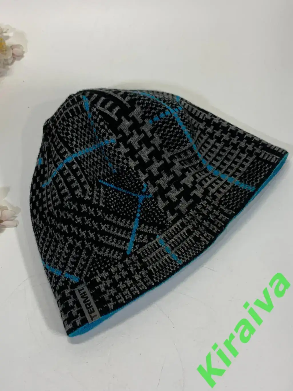 Мужская теплая шапка Termit размер 60 шерсть/акрил двухслойная Н4174Стильная и 5