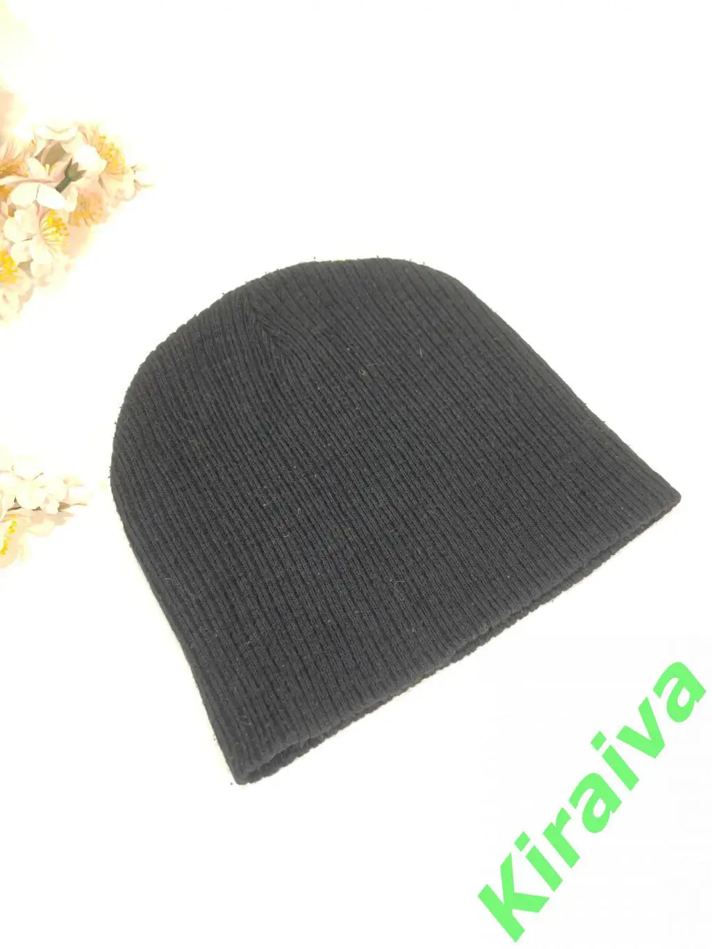 Мужская шапка лопата вязання тонкой ниткой размер 50 Н1801Спортивная и теплая 2