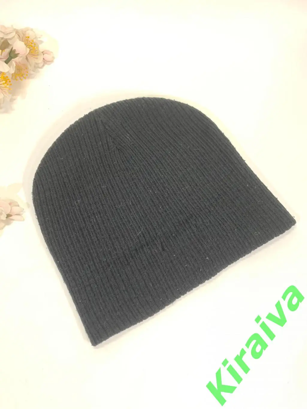 Мужская шапка лопата вязання тонкой ниткой размер 50 Н1801Спортивная и теплая 3