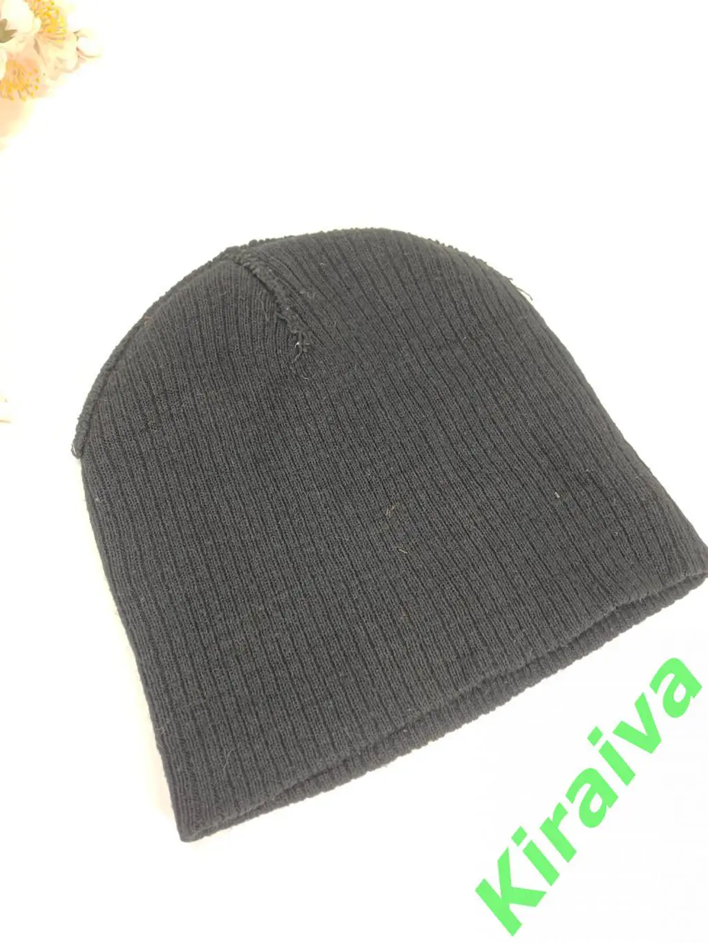 Мужская шапка лопата вязання тонкой ниткой размер 50 Н1801Спортивная и теплая 4