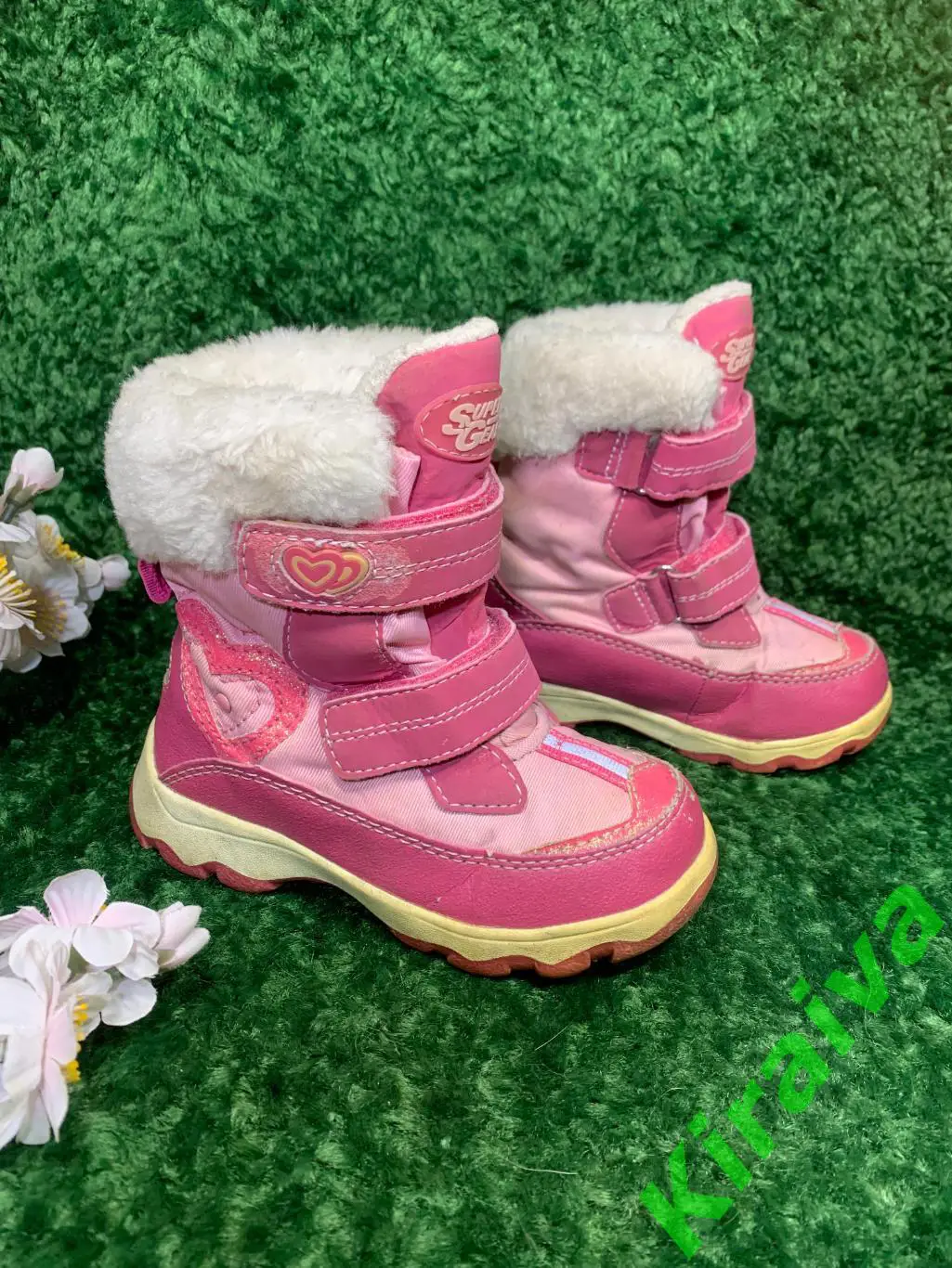 Термоботинки Зимние сапоги для девочки SUPER GEAR Розовый р. 25 дутики Н1807