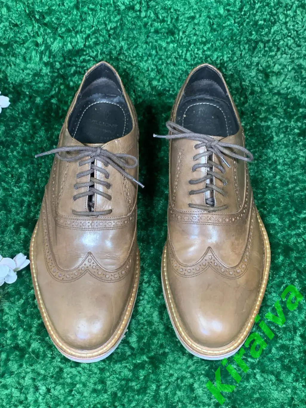 Туфли мужские оксфорды Villione светло-коричневые кожаные р. 43, 29 см. Н1808 1