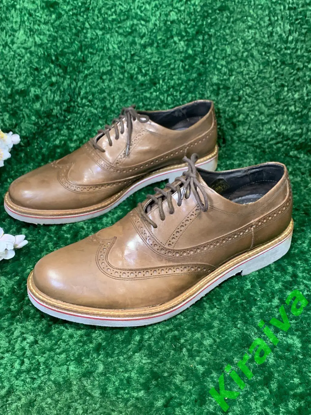 Туфли мужские оксфорды Villione светло-коричневые кожаные р. 43, 29 см. Н1808 2