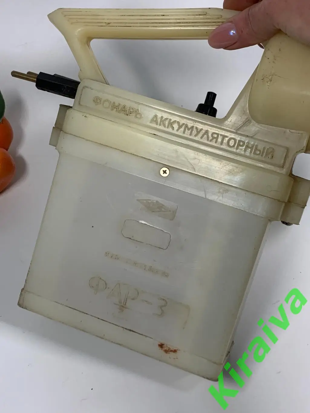 Переносной фонарь аккумуляторный Фар 3, щелочной СССР, рабочий, заряжается Н1819 4