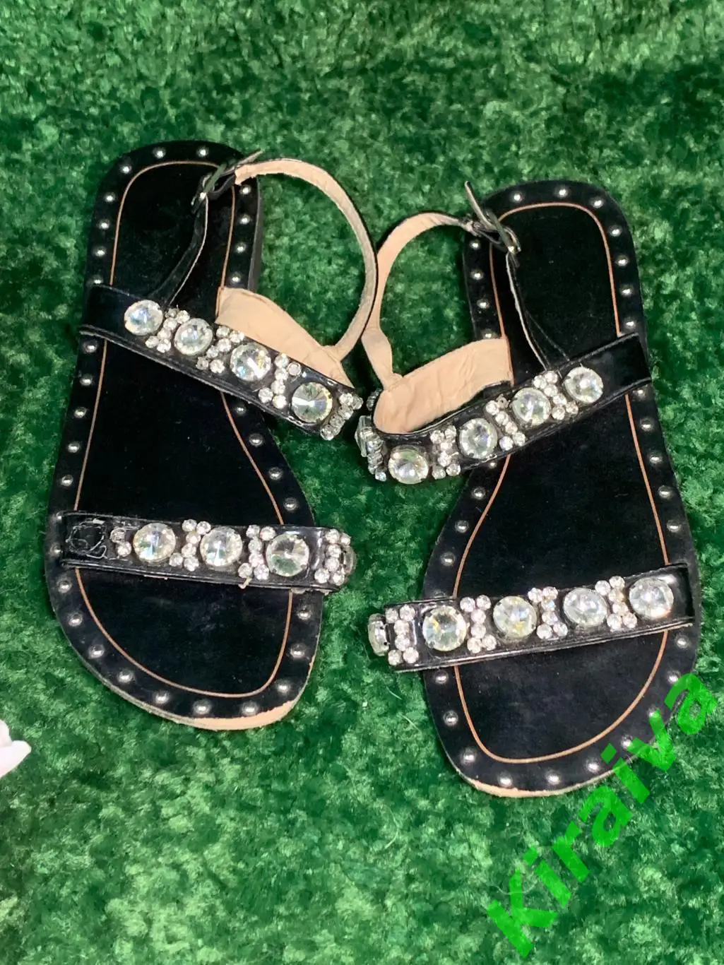 Босоножки сандалии женские экокожа с камнями р. 38 -39 (25 см.) Н1824 1