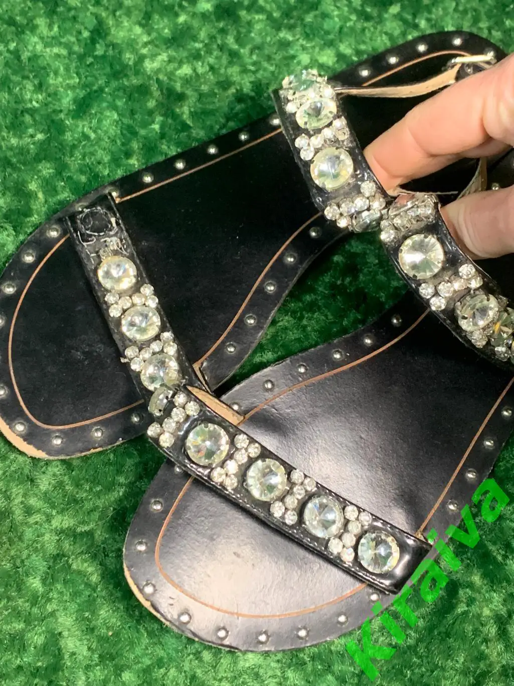 Босоножки сандалии женские экокожа с камнями р. 38 -39 (25 см.) Н1824 4