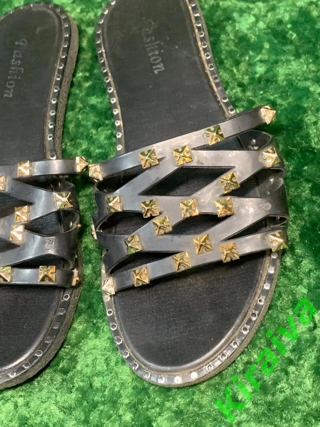 Сланцы женские шлепки силиконовые с шипами р. 39-40 (24,5 см.) Н1825 2