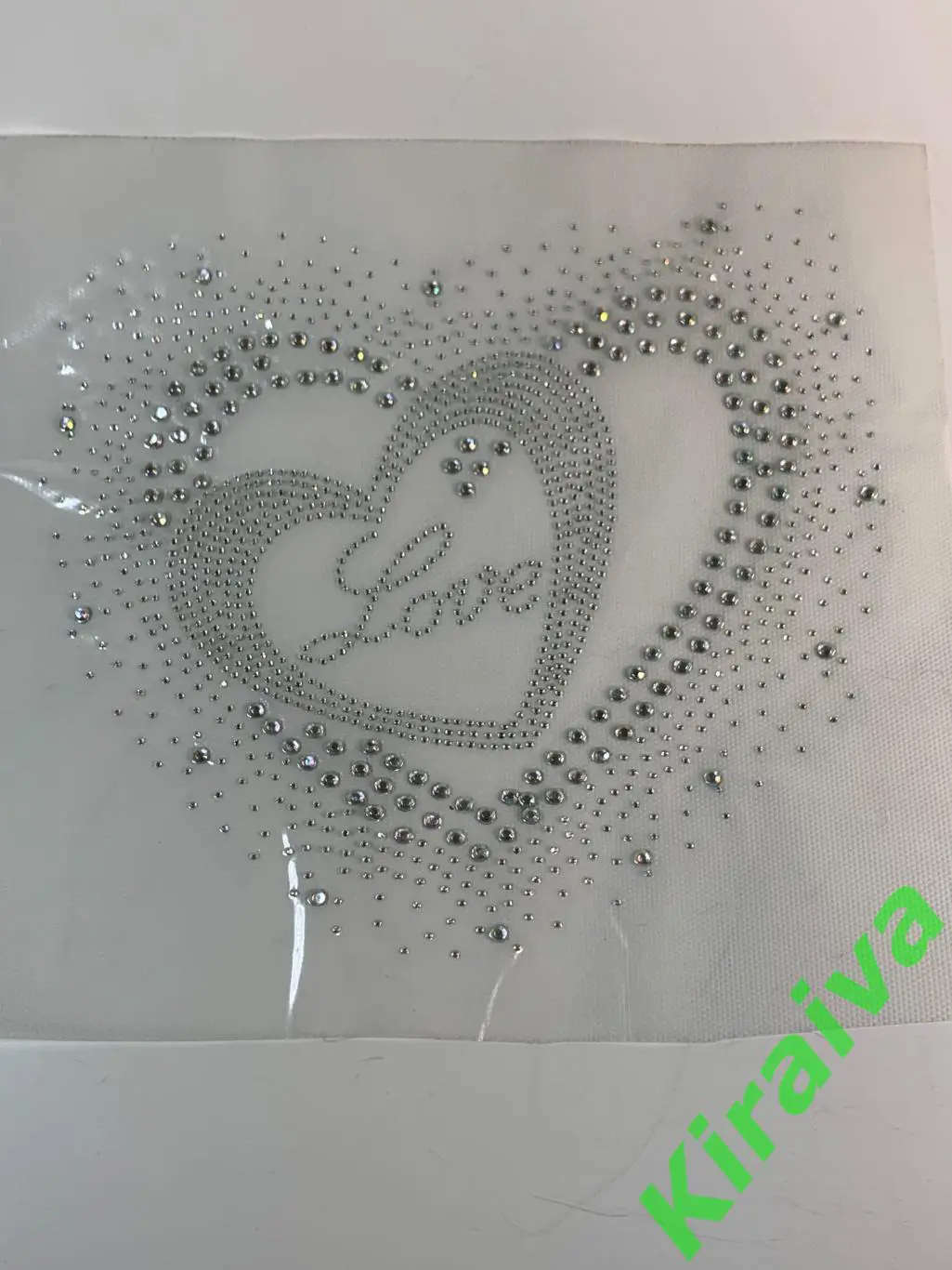 Термо наклейка сердце со стразами для одежды 22*20 аппликация Н1826 декор одежды