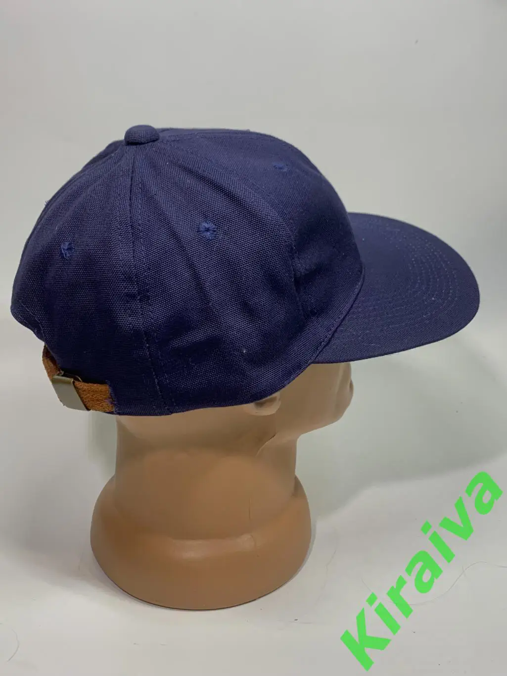 Тёмно-синяя бейсболка с зелёным козырьком – стиль и комфорт Н084Классическая б 2