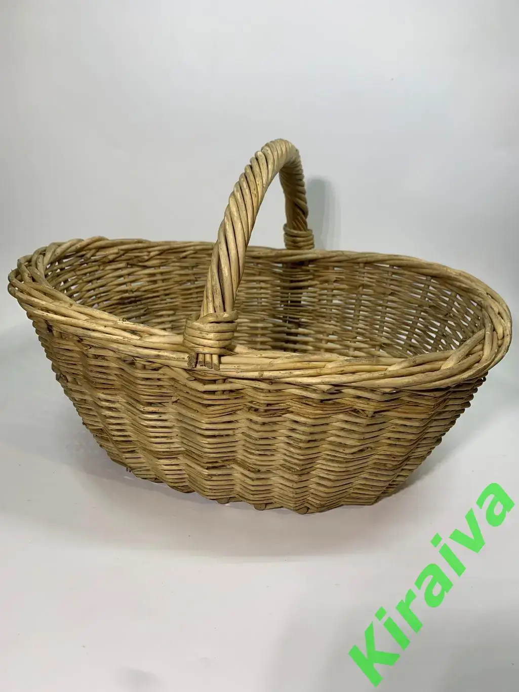 Корзина плетеная овальная ЛодочкаL из лозы 37x28x17 см Н1833Пасхальная кор 1