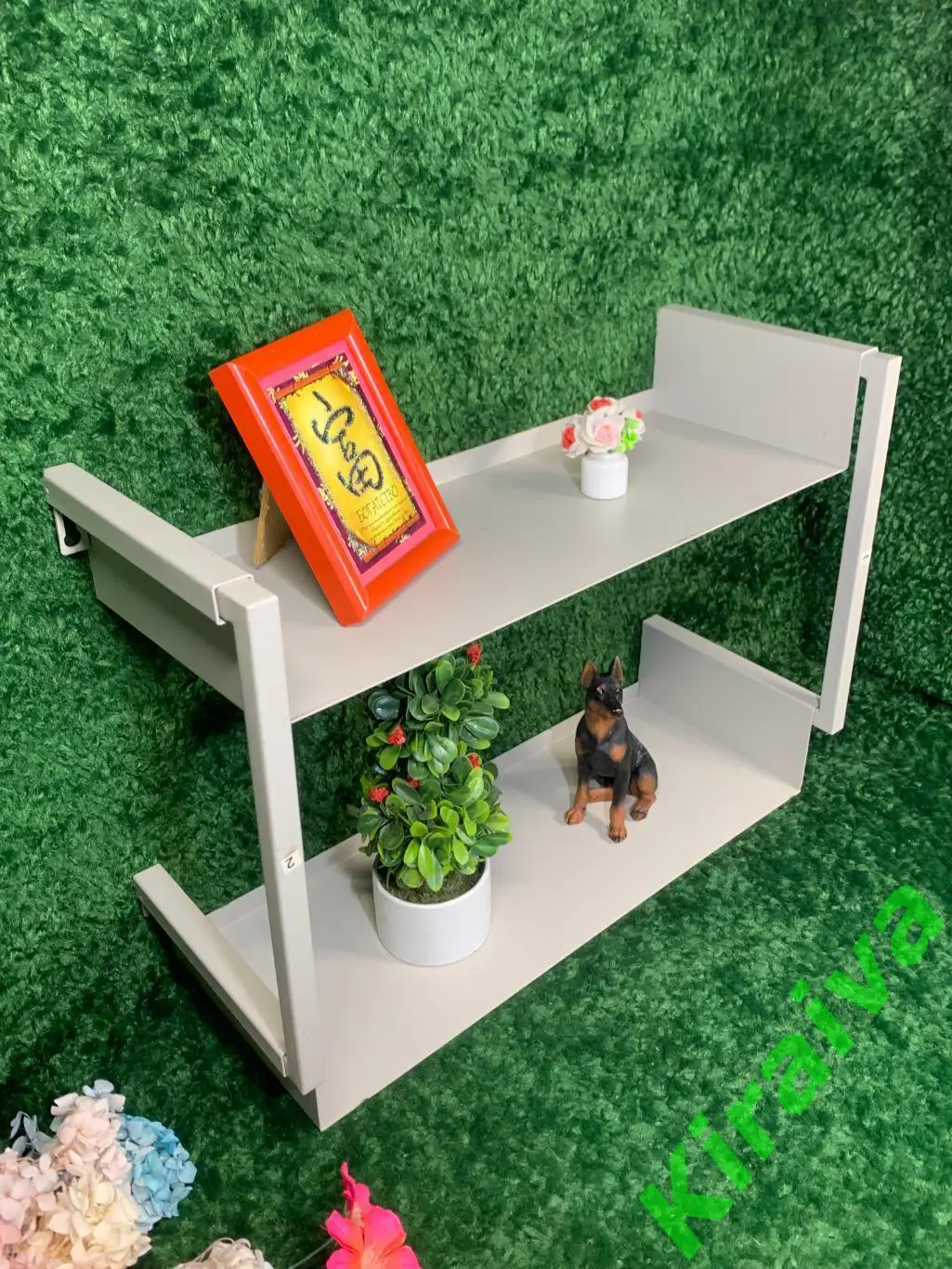 Полка настенная JYSK Assens, 45x32x17 см, сталь, светло-серый б/у Н1869Компакт 1