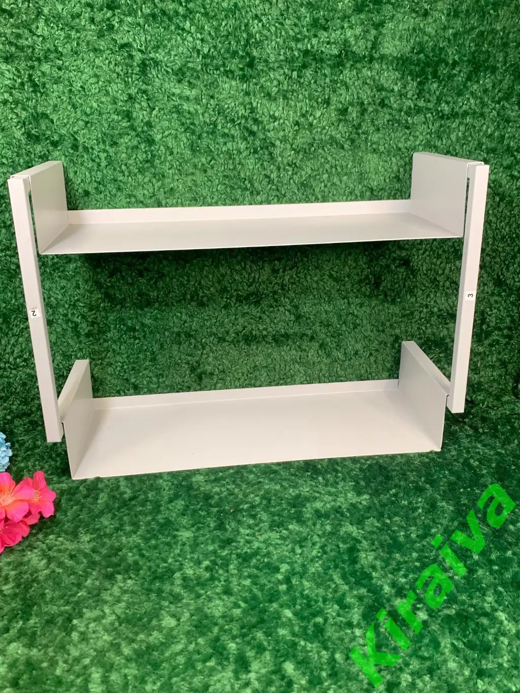 Полка настенная JYSK Assens, 45x32x17 см, сталь, светло-серый б/у Н1869Компакт 2