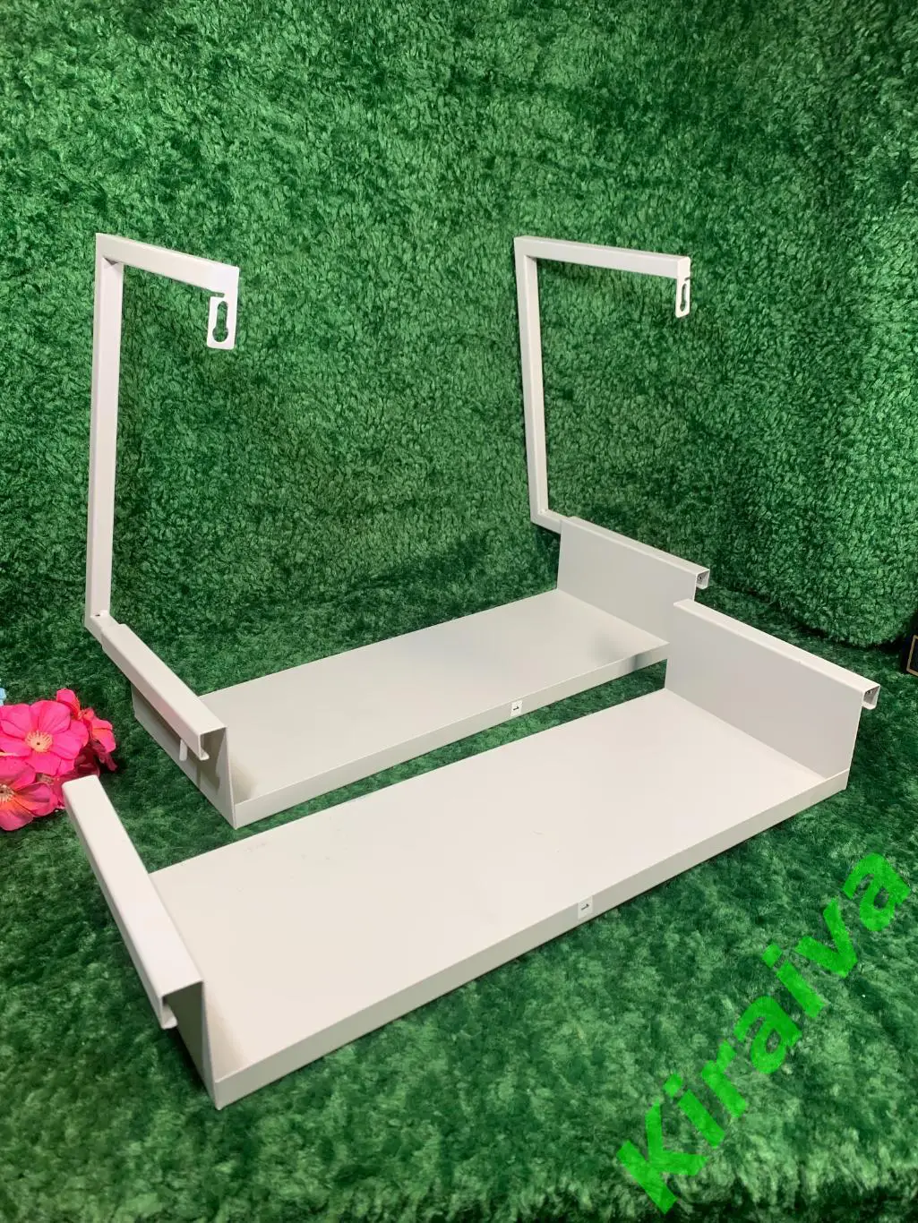 Полка настенная JYSK Assens, 45x32x17 см, сталь, светло-серый б/у Н1869Компакт 5