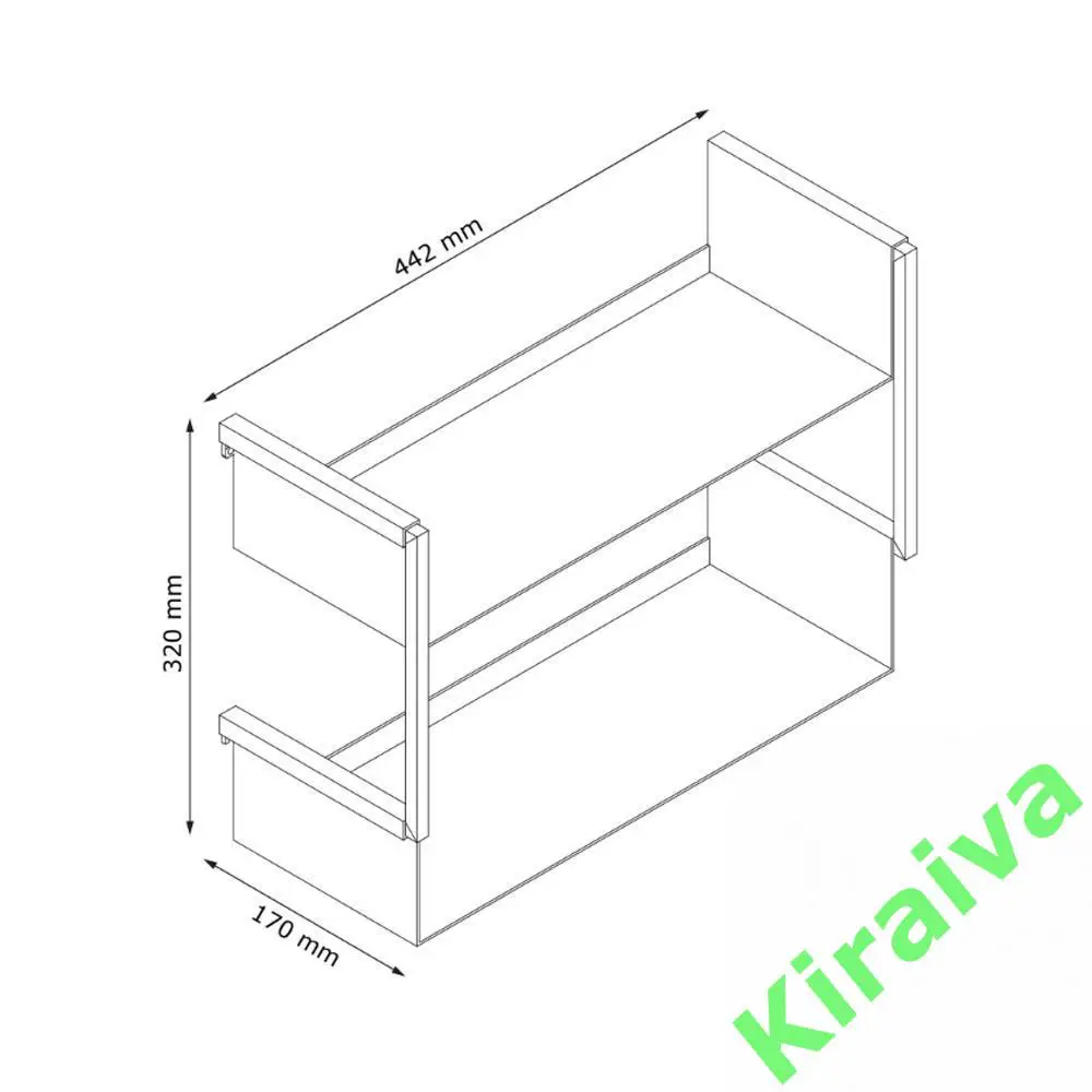 Полка настенная JYSK Assens, 45x32x17 см, сталь, светло-серый б/у Н1869Компакт 7