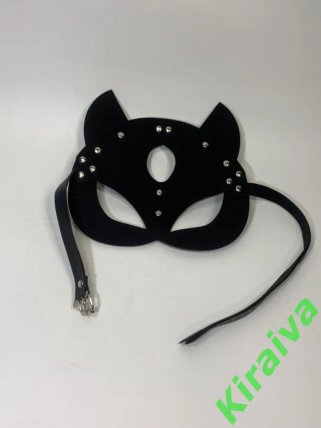 Женская маска кошечка черная Kitty эко кожа Н1879 размер универсальный Женщина 1