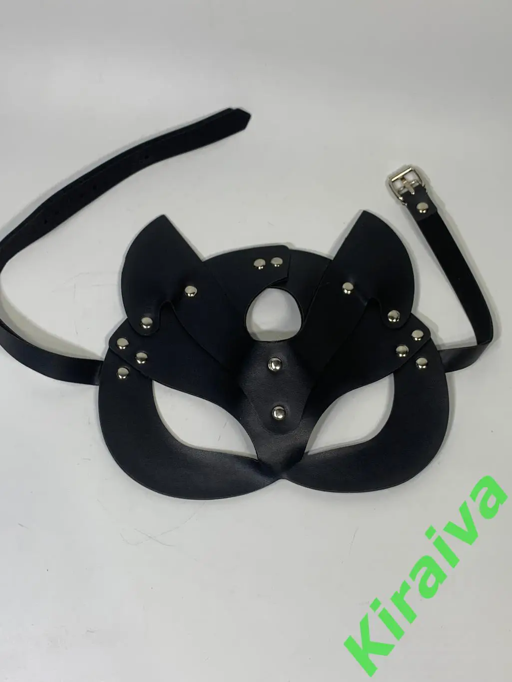 Женская маска кошечка черная Kitty эко кожа Н1879 размер универсальный Женщина 2