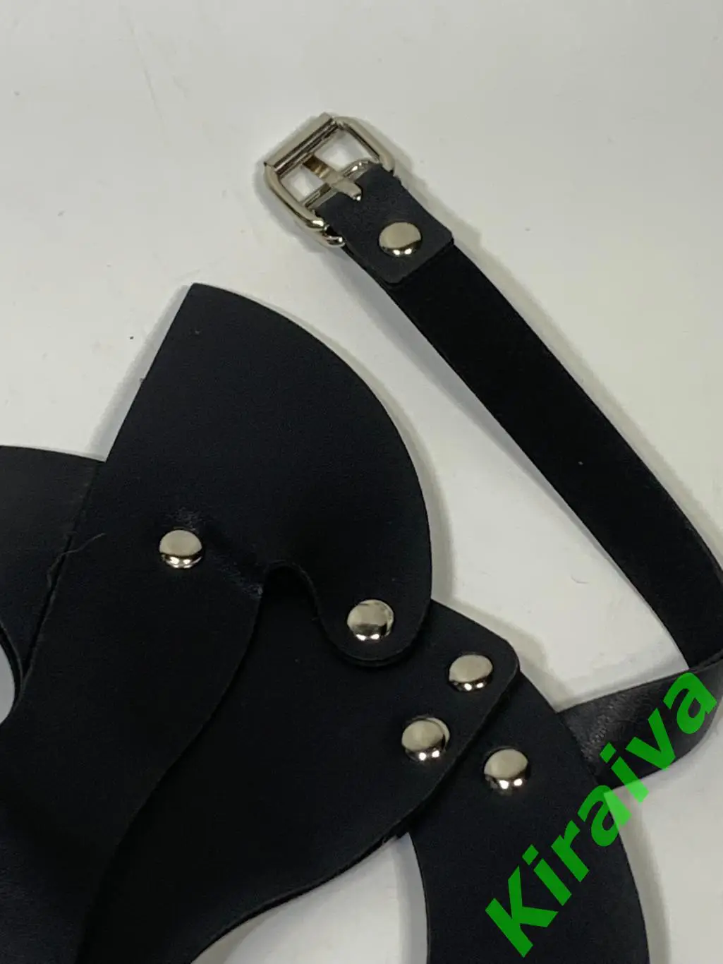 Женская маска кошечка черная Kitty эко кожа Н1879 размер универсальный Женщина 4