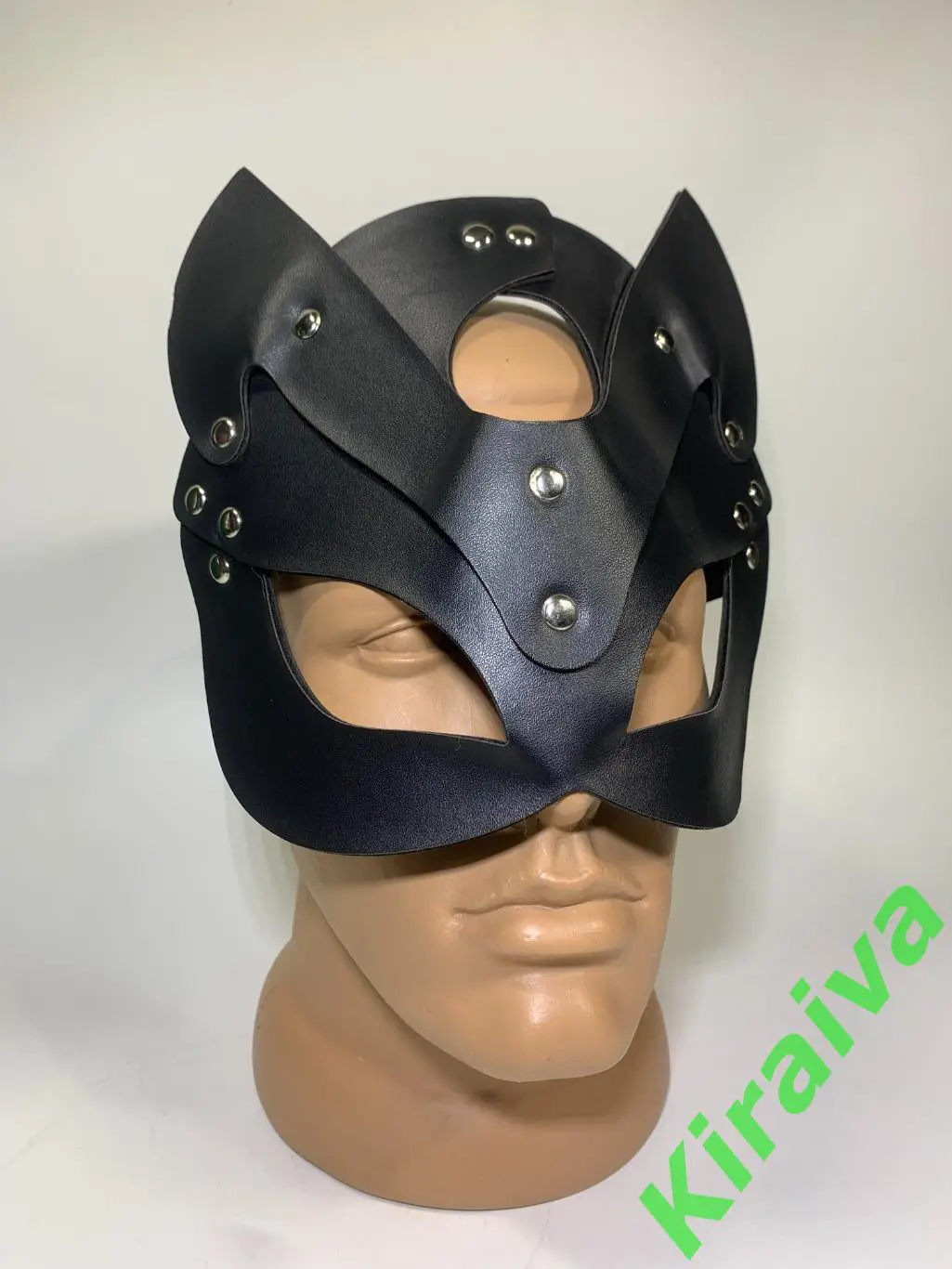 Женская маска кошечка черная Kitty эко кожа Н1879 размер универсальный Женщина 6