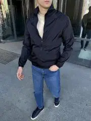 Топовая ветровка Hugo – стиль и комфорт, однотонная, черная Н5422Современный и